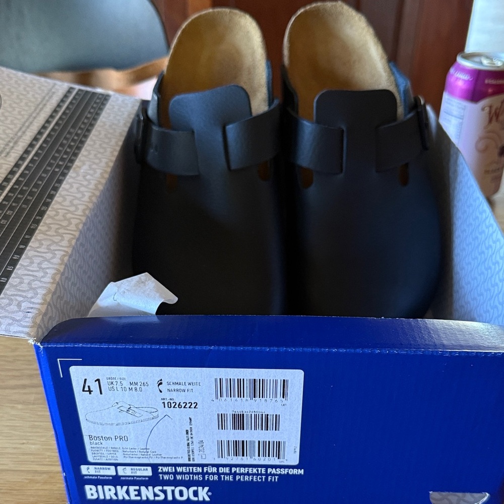 Birkenstock Boston Pro Men's Black Loafers